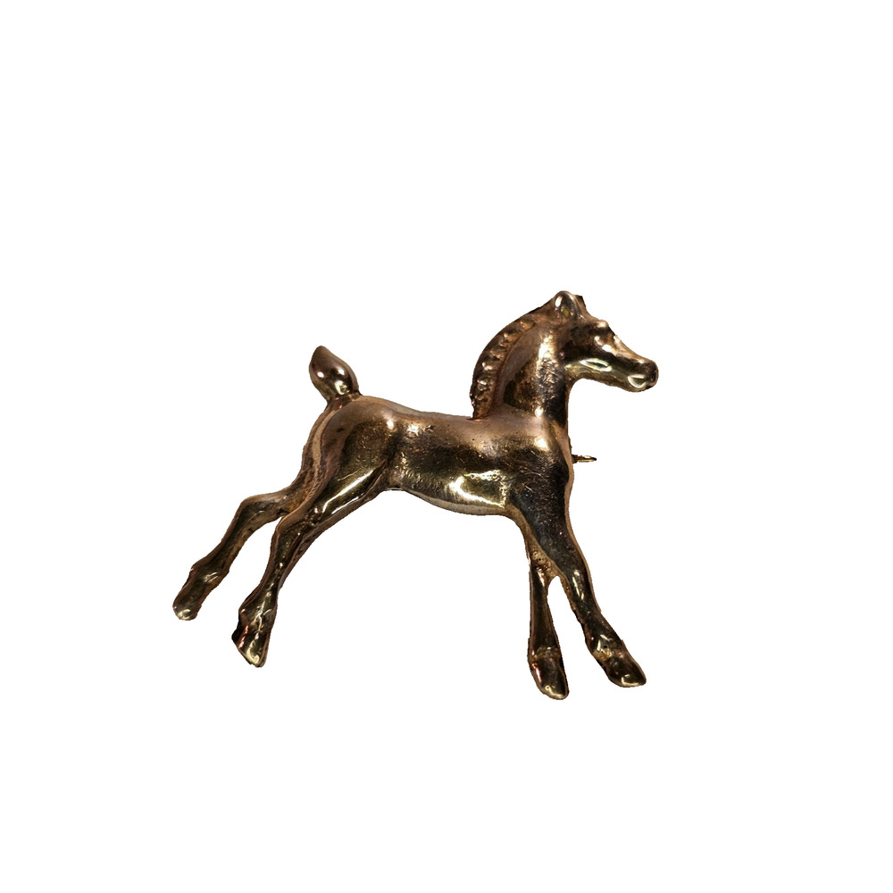 Horse Sterling Silver Brooch 8 grams 1.5" Height 1.75" Wide Nice Condition